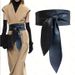 Fashion PU wide belt women's coat decorative strap waist wrap waist wrap with dress_viptrois.com