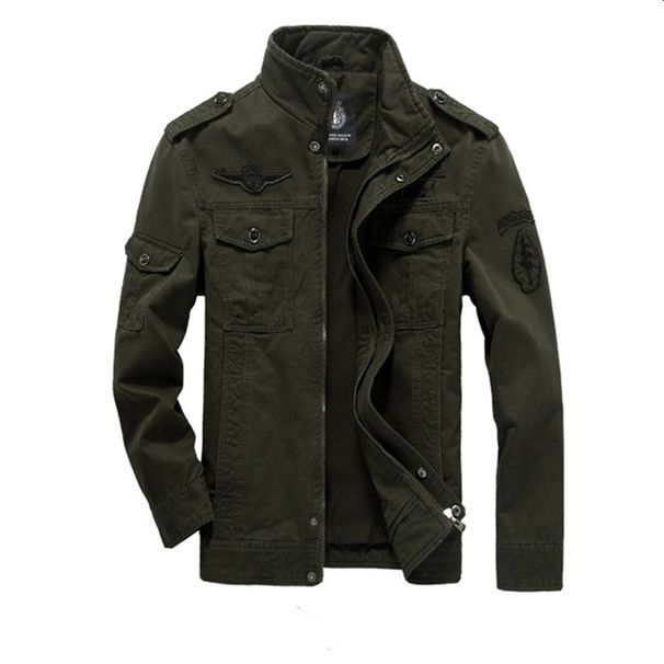 New Washed Workwear Flight Youth Standing Collar Men's Top Jacket_viptrois.com