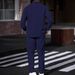 Men's Casual Sports Two Piece Suit Simple Button Pocket Lapel Jacket Straight Pants Suit_viptrois.com