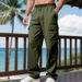 Men's Cargo Pants - Winter Workwear With Multiple Pockets, Relaxed Fit, Straight Leg For Casual & Urban Style_viptrois.com