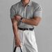 Men's Clothing American Style Lapel Short Sleeved T Shirt Knitted Polo Shirt Men's Fashion Summer Slim Elastic Casual All Match T Shirt Top_viptrois.com