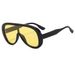New One-piece Large-frame Sunglasses European And American Cross-border Large-frame Sunshade Sunglasses Fashionable Wear Versatile Sunglasses_viptrois.com