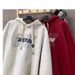 Anti Pilling Cotton Sweatshirt Men, Spring Autumn American Style Trendy Brand For Teenagers, Wine Red And Velvet Hooded_viptrois.com