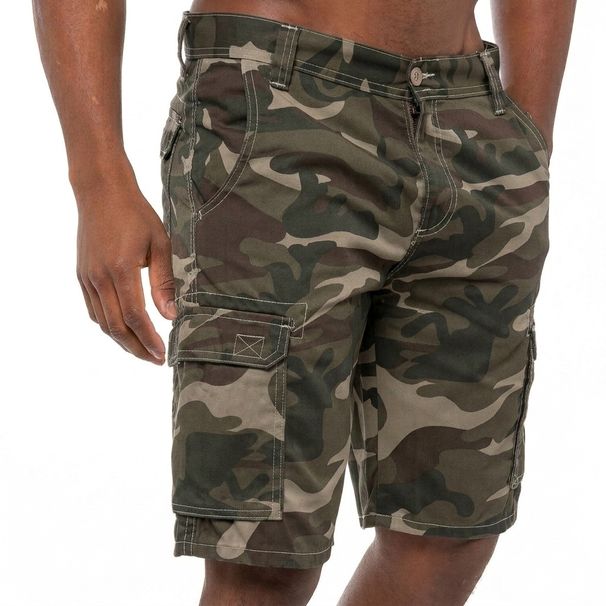 Men's Loose Casual Five Point Cross Border Trendy Camouflage Workwear Shorts Multi Pocket Summer Pants_viptrois.com