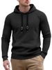 Men's Casual Hooded Sweatshirt With Jacquard Pocket, Lightweight Quilted Fabric, Loose Fit, (S-XXXL), Black/Gray/Khaki/Army Green/Navy_viptrois.com