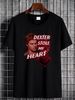 Dexter Bloody Heart - Men's Premium Slim Fit T-Shirt Summer Fashion Stylish Breathable Top For Everyday Wear Homme Graphic Designer Clothes Casual_viptrois.com