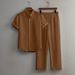 Men's Bamboo Wrinkle Textured Short Sleeve Shirt And Pants Set - Soft Breathable Casual Loungewear For Summer_viptrois.com