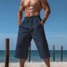 Men's Breathable 7-Inch Lounge Shorts – Lightweight Polyester Casual Pants With Elastic Waist – Hip-Hop Style For Summer_viptrois.com
