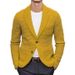 Men's Notch Lapel Knit Blazer – Lightweight Modal Blend Cardigan For Smart Casual & Office Wear_viptrois.com