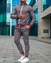 Men's Clothing Thin Plaid Fashion Zipper Jacket Trousers _viptrois.com