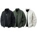 Unisex Vintage Flight Jacket – Classic Baseball Bomber With Corduroy & Rabbit Fur Trim, Oversized Fit (M-5XL, Black/Khaki/Army Green)_viptrois.com