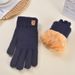 Sports Gloves Skiing Cycling Motorcycle Hiking Touch Screen Gloves Men's Double-layer Touch Screen Gloves With Fleece And Wool Knitted Gloves_viptrois.com