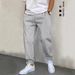 Men's Clothing Casual Jogger Pants - 220g Lightweight, Loose Fit, Drawstring Waist, Elastic Cuff, Pure Color Polyester Trousers For Everyday Wear_viptrois.com