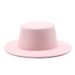 British style flat top hat autumn and winter parent child large brim gentleman hat men's fashion woolen hat_viptrois.com