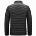 Men's Stand Collar Quilted Jacket – Lightweight Winter Coat With Cotton Fill (Black/Grey/Dark Blue, Sizes XS-XL)_viptrois.com