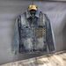 Men's Clothing Retro Heavy Embroidery Pocket Washed Denim Jacket Workwear Jacket Men_viptrois.com