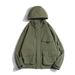 "Streetwear Utility Jacket – Unisex Nylon Cargo Coat With Detachable Hood For Urban Exploration"_viptrois.com