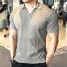 Men's Clothing Fashion Retro Loose Short Sleeved Polo Shirt Simple Fashion Casual Paul Shirt_viptrois.com