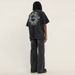 Men's Clothing Stitching Washed Black Flared Jeans High Street Style Cleanfit Pants Hiphop Trousers_viptrois.com