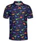 3D Printed Bee Geometry Polo Shirt For Men Colorful Stripes Pattern T-Shirts Summer Street Lapel Top Button Short Sleeve Tees_viptrois.com