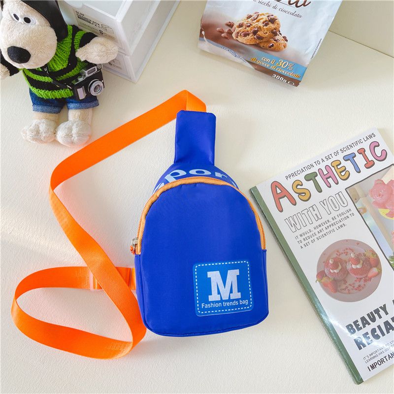 Kids Waist Bag - M Letter Print Mini Backpack For Boys (Custom Logo, Travel & School Use)_viptrois.com