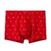 Pulse Zodiac Red Underwear 100% Boxer Briefs Horse Year Underpants Men's Pure Cotton_viptrois.com