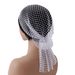 Women's Rhinestone Elastic Headband Fishing Net Pirate Hat Headband Party Personality Flash Diamond Headscarf Party_viptrois.com