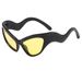 Men's Sunglasses Fashion Wave Cat Eye Personality Sunglasses Trend Sunglasses Sun Protection Sports Sunglasses_viptrois.com