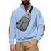 Cross-Border American Style New Heavyweight Stand Collar Jacquard Loose Jacket Men's Fashion Casual Sports Solid Color_viptrois.com