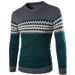 Loom Foreign Trade Special Price New Autumn Winter Men's Sweater Pullover Round Neck British Boutique In Stock Color Block_viptrois.com