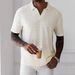 2025 Knitted Water-Soluble Jacquard Hollow Fabric T-Shirt, New European And American Style Men's Cross-Border Cardigan_viptrois.com