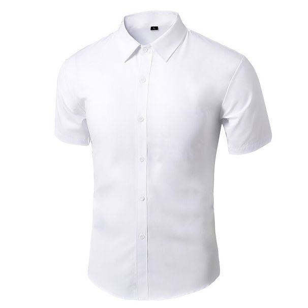Men's Clothing White Shirt Men's Long Sleeved No Iron Business Formal Fit Professional Working Men's White Casual Suit Shirt_viptrois.com