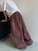 Men's Clothing High Street Trendy Brand Small Flame Embroidered Oversized Jeans For Men, American Retro Style, Washed, Loose, Floor Length_viptrois.com