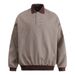 Loose Plaid Long Sleeve Polo Sweatshirt Men's Trendy Brand Vibe Autumn Winter Turn-Down Collar Pullover Sports Shirt_viptrois.com