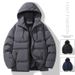 New Men's Thickened Jacket Trendy Autumn And Winter Hooded Short Workwear Bread Down Cotton Coat_viptrois.com