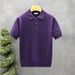 Casual Knitted T-Shirt Short Sleeved Simple Solid Color Comfortable Breathable Top Hong Kong Style Fashion Trendy_viptrois.com