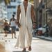 Men's Clothing Casual Robe Spring And Summer Sleeveless Button Cardigan Long Fashion Windbreaker_viptrois.com