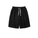 Japanese Harajuku Style Solid Color Casual Shorts For Men - Loose Fit Breathable Summer Short Pants With Elastic Waistband_viptrois.com