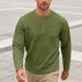 Men's Casual Henley Neck Pullover Knit Sweater With Classic Checkered Jacquard - Breathable & Comfortable For Everyday Wear_viptrois.com