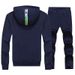 "Men's 2-Piece Zip-Up Hoodie Set – Trendy Streetwear Pullover & Pants With Stand Collar (Black/Grey/Navy) – Sizes M-4XL"_viptrois.com