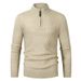 Loom Autumn Winter New European American Half Turtleneck Zipper Knitwear Long Sleeve Trendy Solid Color Men's_viptrois.com