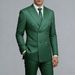 Men's Slim Fit Double-Breasted Stripe Suit Set - Modern Business & Wedding Blazer With Side Vents, Acetate Blend_viptrois.com