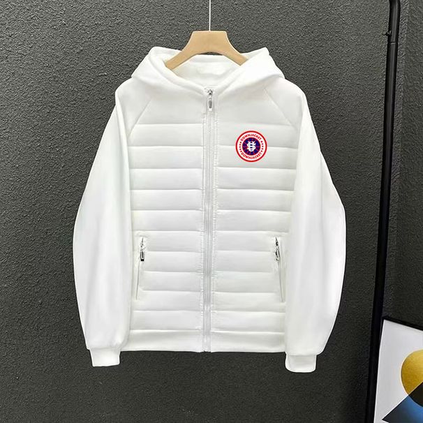 Men's Clothing Winter New Men's Trendy Lightweight Loose Fitting Casual Round Logo Hooded Cotton Jacket_viptrois.com