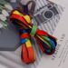 Rainbow Color Flat Shoelaces 7mm Suitable For Shoes Canvas Shoes Sneakers Accessories Rope_viptrois.com