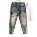 Men's Clothing Street Washed Distressed Fashion Jeans Straight Loose High Street Vibe Style Long Pants_viptrois.com