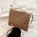 Women's Handle Bags Crossbody Straw Bag, Hollowed-out Flower Straw Bag, Woven Bag, Vacation Beach Bag, Loose Change Mobile Phone Bag_viptrois.com