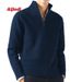 Cross-Border Woolen Warm Knitted Autumn Winter Men Thickened Top Zipper Collar British Style Foreign Trade Solid Color_viptrois.com