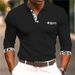 2025 Men's Long Sleeve Button-Up Sweatshirt, Solid Color Versatile Style MB14_viptrois.com