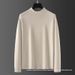 Pure Cross-Border One-Piece Fleece Solid Color Mid-Neck Sweater For Men, Winter New Thickened Inner Layer Half-High Neck Base_viptrois.com