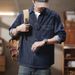 809 # Large Spring/Summer New Product Non Fading Denim Men's Loose And Versatile Original Cow Cardigan Shirt_viptrois.com